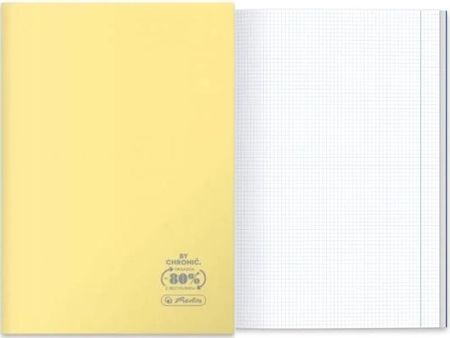Herlitz Zeszyt Eco Pp Pastel Colors A5 W Kratkę 60 Kartek Pastelowy Żółty