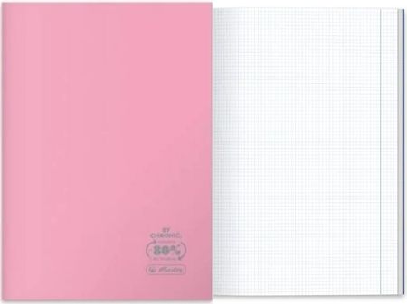 Herlitz Zeszyt Eco Pp Pastel Colors A5 W Kratkę 60 Kartek Pastelowy Różowy