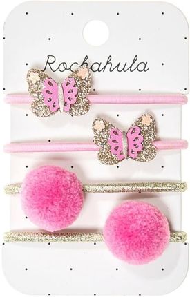 Rockahula Kids 4 Gumki Do Włosów Bright Butterfly