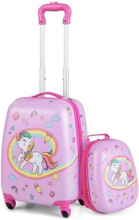 Costway Plecak i walizka z kółkami bagaż podręczny dla dziecka