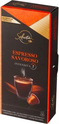 Carrefour Selection Espresso Savoroso Kapsułki z kawą mieloną 52 g (10 sztuk)