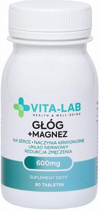 Vita Lab Głóg 600 + Magnez Zdrowe Serce 90 Kaps Yango