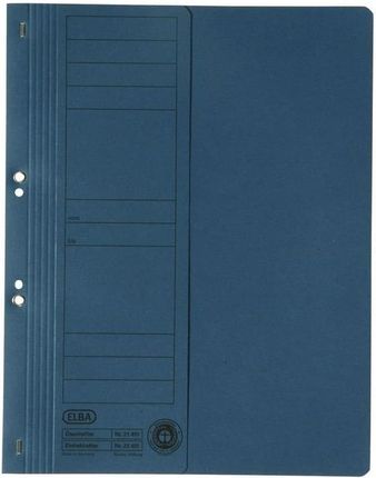 Elba Skoroszyt Kartonowy Oczkowy Połówkowy A4 Niebieski Format A4