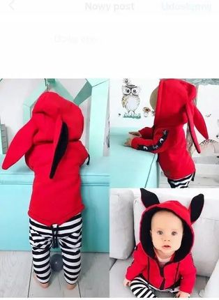 Bluza parka królik czerwona rozmiar 164