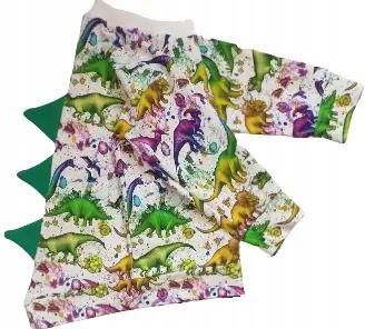 Bluza kolorowe dinozaury z kolcami rozmiar 62