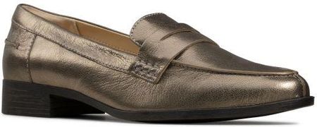 Buty Clarks Hamble Loafer kolor stone metallic leather 26147842