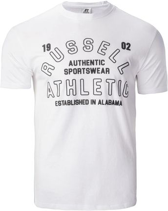 Męska Koszulka z krótkim rękawem Russell Athletic A3-011-1 M000218344 – Biały