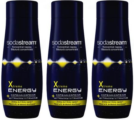 SodaStream 3 x koncentrat Xtreme z witaminami, do wody gazowanej. Sam zrób energetyczne napoje gazowane w domu lub firmie.