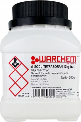 Warchem Tetraboran Sodu 10Hydrat (Boraks) Czysty 500G