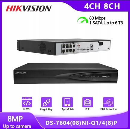 Hikvision Rejestrator Ds 7608Ni Q1/8P (DS7600)