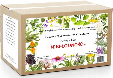 Apteczka Zdrowia Niepłodność zioła wg Klimuszko 450 g Bezpłodność