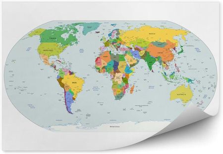 Fototapety.Pl Mapa Polityczna Świata 250x250cm Magicstick FTNW29924341