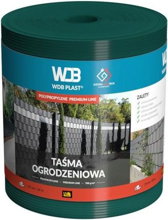 Wdb Taśma Ogrodzeniowa Premium Line Zielona 19cm X 26mb