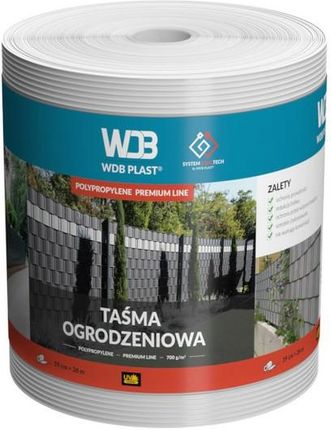 Wdb Taśma Ogrodzeniowa Premium Line Biała 19cm X 26mb