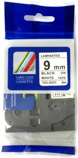 NineLeaf 10 Packung Ersatz für Brother P-Touch TZe-S221 TZeS221 TZS221 AZe 9mm 0.35'' Extra