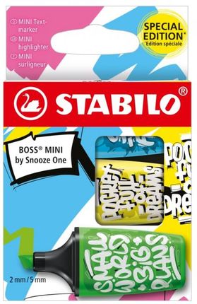 Stabilo Zakreślacz Boss Mini By Snooze One 3 Kolory (Żółty Niebieski Zielony)