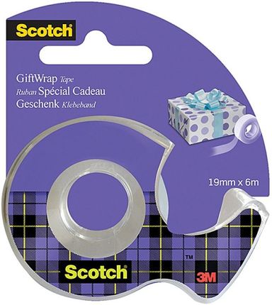 Taśma Klejąca Scotch® Gift Wrap Niewidoczna Do Pakowania Na Podajniku 19Mmx6M