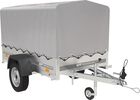 Przyczepka samochodowa 200x106 UNITRAILER GARDEN 200 KIPP ze stelażem H-800 i plandeką szarą