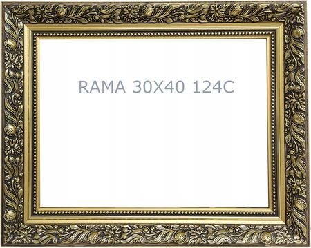 Vinci Złota Rama Drewniana Stylowa 30X40cm Duży Wybór
