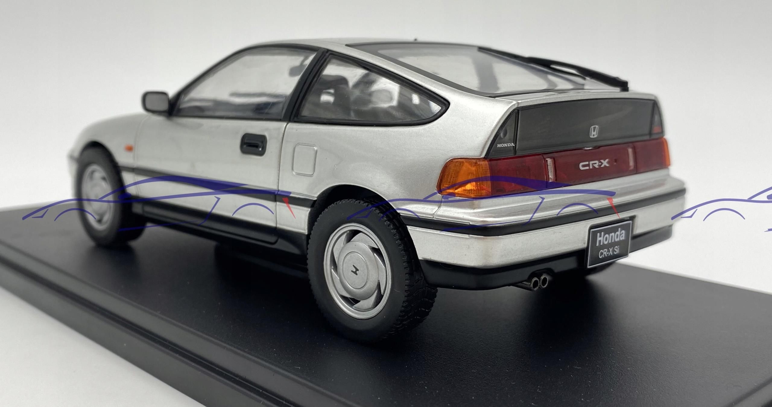 1/24 Hachette 1987 HONDA CR-X SI WHITE w/Case diecast model
