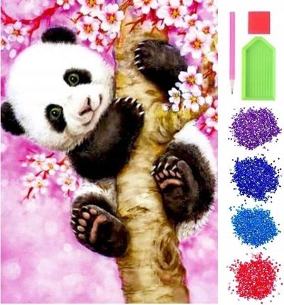 Haft Diamentowy Mozaika Diamentowa 5D Panda