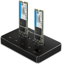 Stacja dokująca dysków Qoltec 2x SSD M.2 SATA NGFF USB Typ C