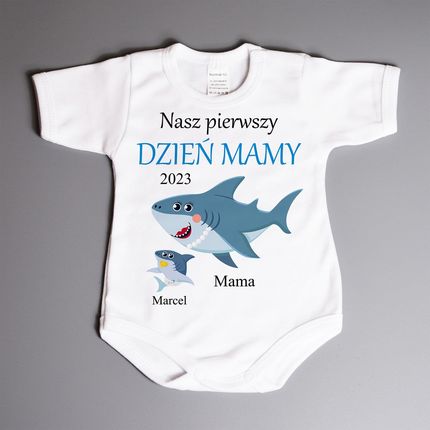 Nasz pierwszy DZIEŃ MAMY - rekin - body niemowlęce