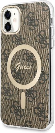 Guess Guhmn61H4Stw Iphone 11 6.1" Brązowy/Brown Hardcase 4G Magsafe