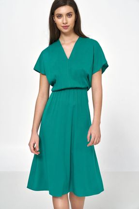 Sukienka Wiskozowa sukienka o kimonowym kroju w kolorze zielonym S222 Green - Nife