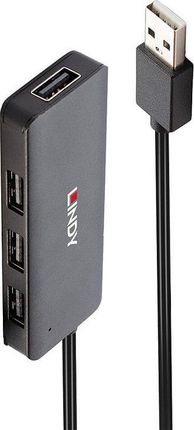 Lindy HUB USB Hub USB 2.0 4 Port czarny (42986)