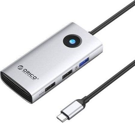 Orico HUB USB Stacja dokująca 5w1 USB-C, HDMI, 2xUSB (srebrna) (PW115PSVEP)