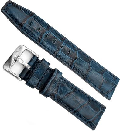 Vostok Europe Pasek do zegarka Gaz-14 - Skóra 565 (E552) niebieski croco błyszcząca kl.