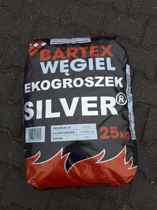 Bartex Węgiel Ekogroszek Silver 26-28 Mj Worki 25kg