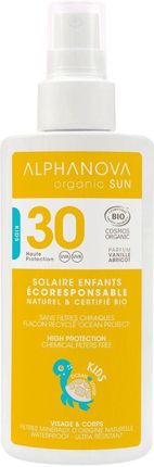 Alphanova Organic Sun Kids Bio Spray Przeciwsłoneczny Filtr Spf30 125G