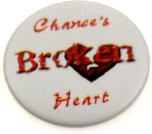 Nefryt Broszka przypinka złamane serce broken heart wzór 3