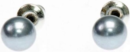 Nefryt Kolczyki perełki 6 mm szare