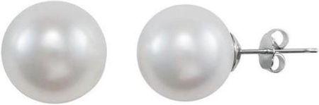 Nefryt Kolczyki perełki perły 8 mm kolor biały