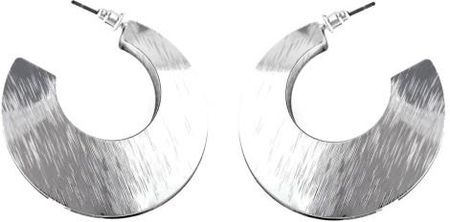 Nefryt Kolczyki koła kółka szerokie półksiężyc kolor srebrny