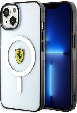 Ferrari Fehmp14Surkt Iphone 14 6,1" Przezroczysty/Transparent Hardcase Outline Magsafe