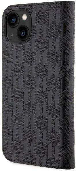 Karl Lagerfeld iPhone 14 Pro Max Book Case Saffiano Monogram Black