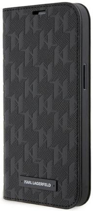 Karl Lagerfeld Klbkp14Ssaklhpk Iphone 14 6.1" Bookcase Czarny/Black Saffiano Monogram