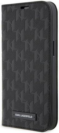 Karl Lagerfeld iPhone 14 Pro Max Book Case Saffiano Monogram Black