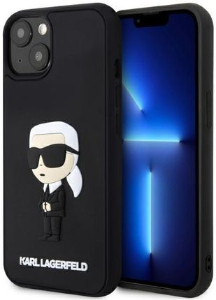 Karl Lagerfeld Klhcp14S3Drkink Iphone 14 6.1" Czarny/Black Hardcase Rubber Ikonik 3D