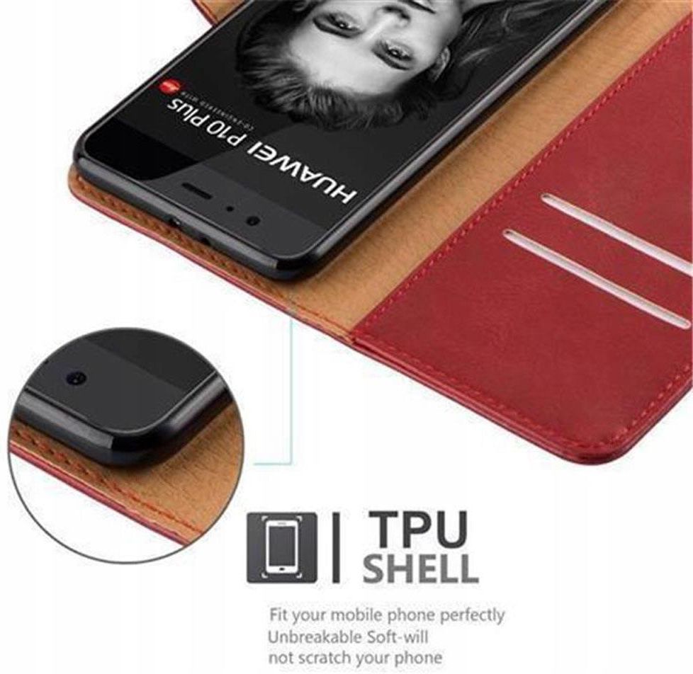 CADORABO Custodia Con Chiusura Magnetica E 3 Slot Per Carte Custodia Per Cellulare Per P10 Plus Rosso Cremisi 77217474