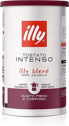 Illy Caffe' Tostato Intenso Macinato, Ideale Per Moka Gusto Pieno e Corposo  250g