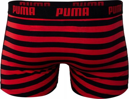 Bokserki męskie Puma Stripe 1515 Boxer 2P czerwone czarne 591015001 786