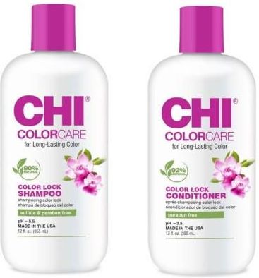 Chi Color Care Zestaw Do Włosów Farbowanych Szampon 355Ml Odżywka 355Ml