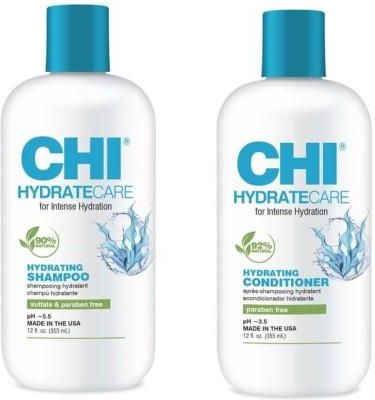 Chi Hydrate Care Zestaw Nawilżający Do Włosów Szampon 355Ml Odżywka 355Ml