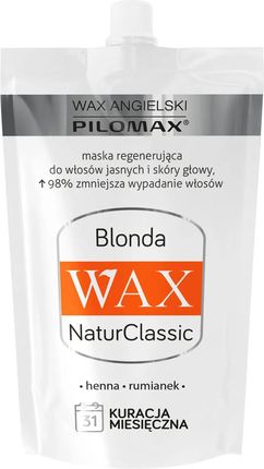 Pilomax Wax Naturclassic Blonda Maska Regenerująca Do Włosów Jasnych 50Ml