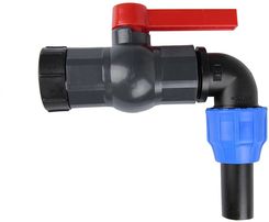Plastikowy kran czerpalny 2'' z nakrętką, zawór do zbiorników typu mauser 1000l IBC KP2C